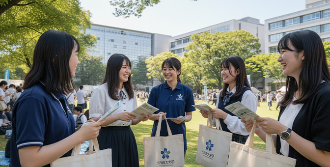 教育機関でのノベルティ活用イメージ